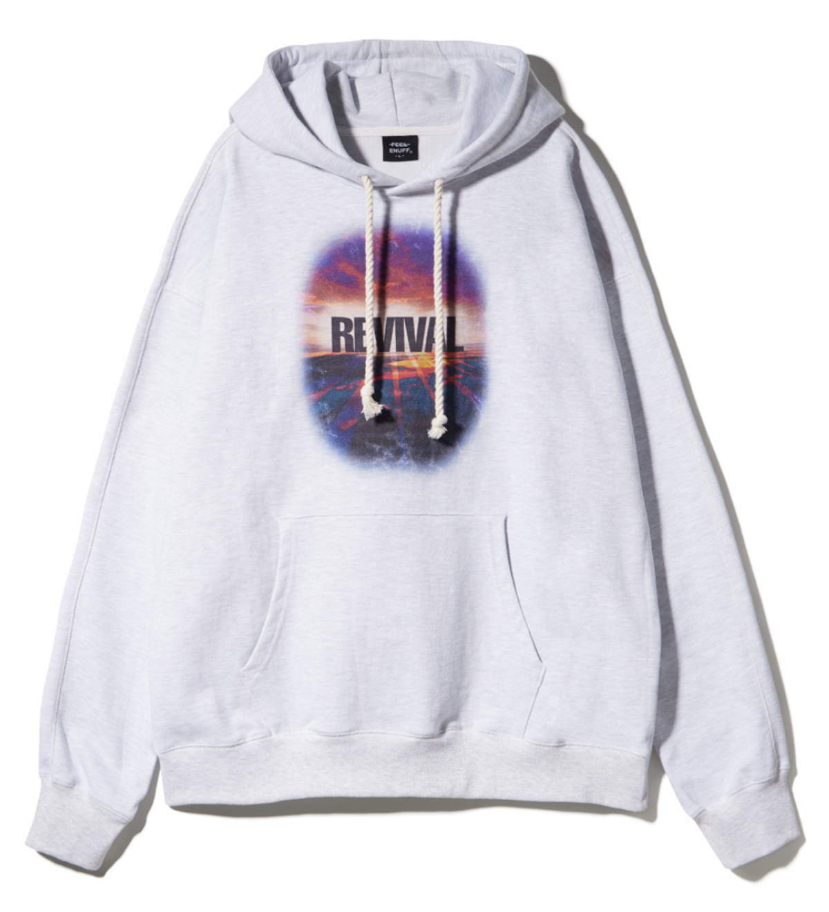 프라임에이트(PRIMATE) [PRIMATE X FEELENUFF] REVIVAL ROPE HOODIE ASHGRAY
