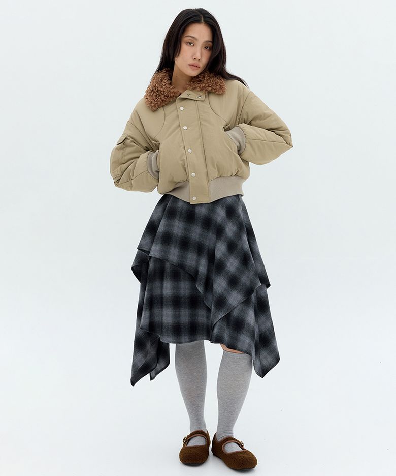 푸들 패디드 자켓 (베이지)