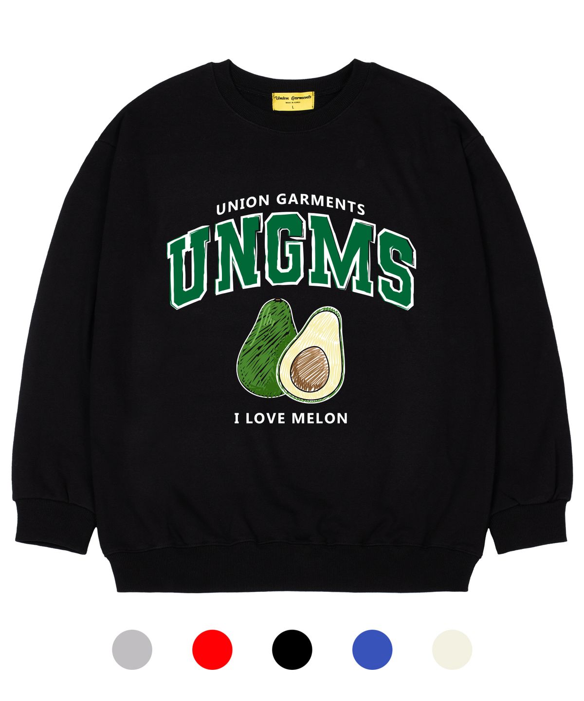 유니온가먼츠(UNION GARMENTS) [기모]UNGMS멜론 오버핏 맨투맨 티셔츠
