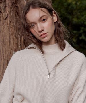 Half Zip-Up Knitwear (4colors)