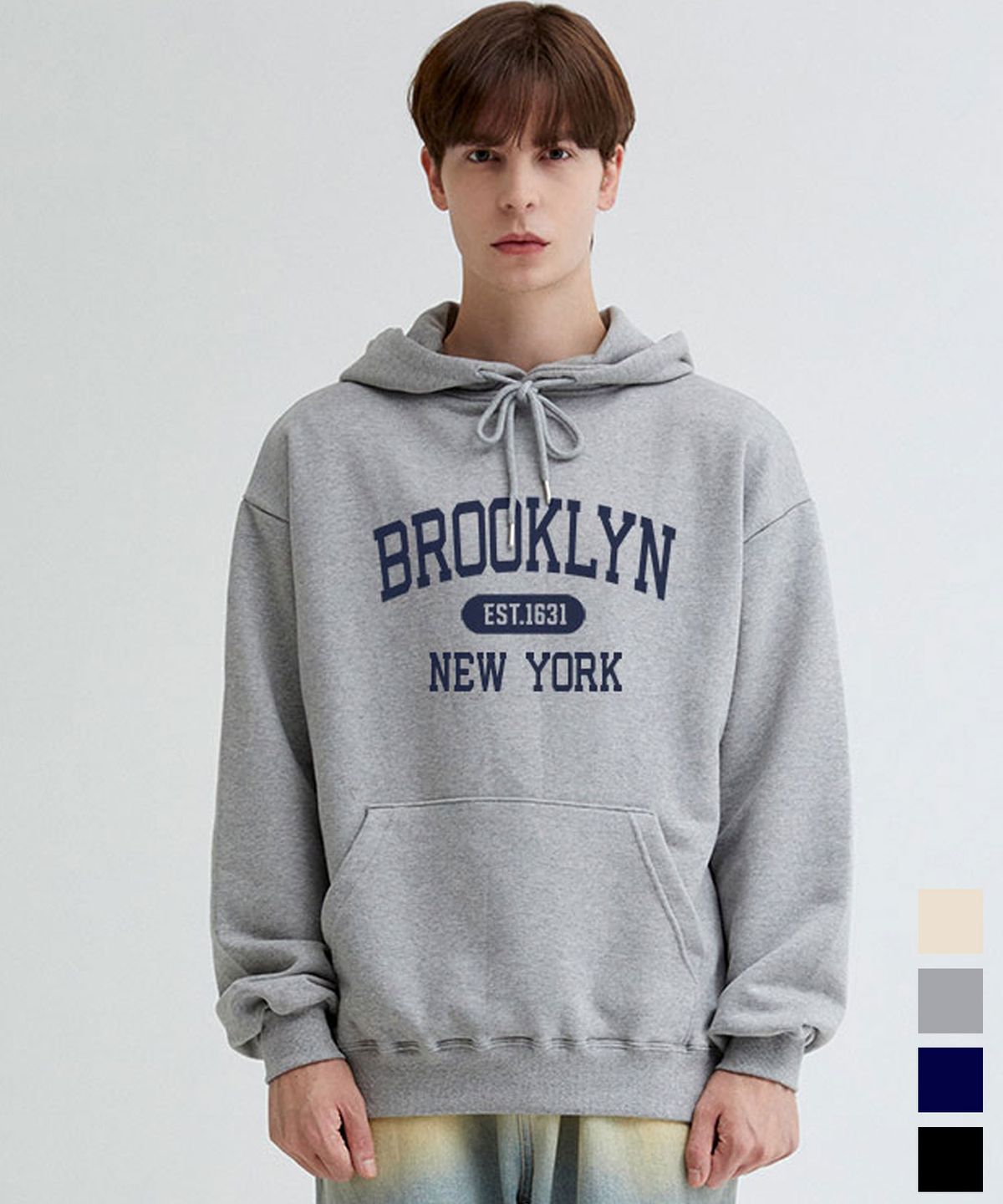 난데(NANDE) BROOKLYN 오버핏 후드티 4color