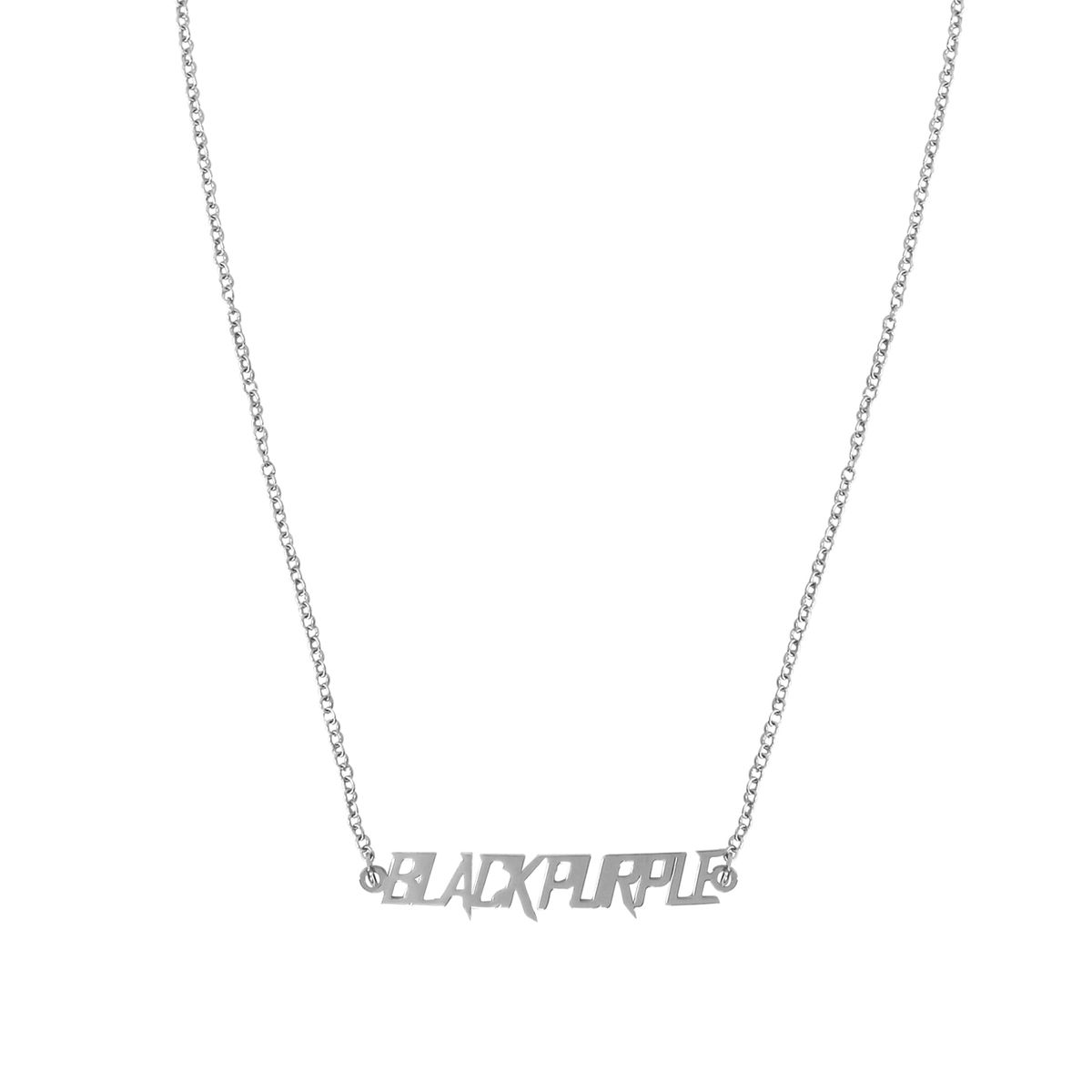 블랙 퍼플(BLACK PURPLE) BP Lettering Necklace