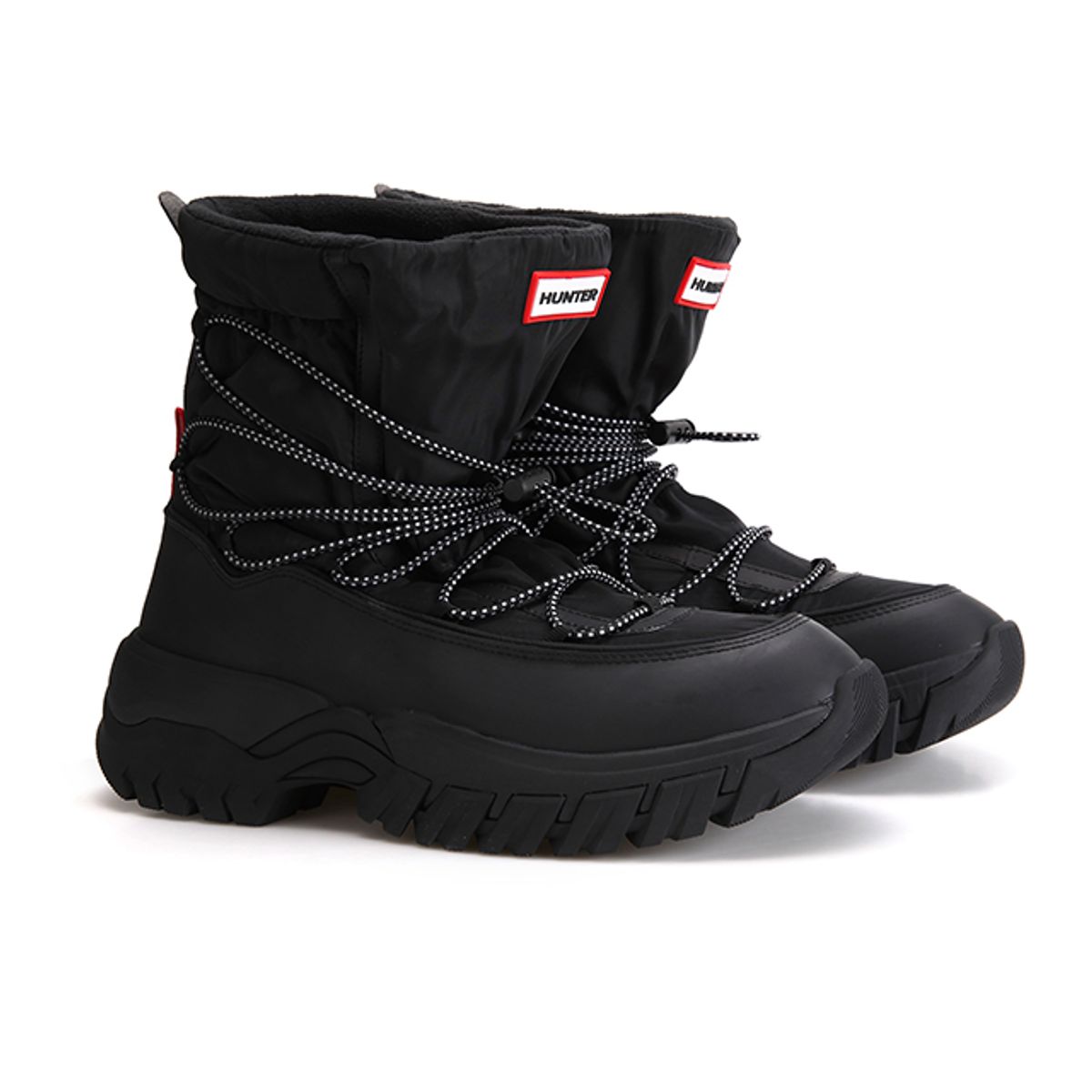 헌터(HUNTER) [WOMEN] 원더러 레이스업 아웃도어 부츠 - 블랙 WFS2251NYLBLK