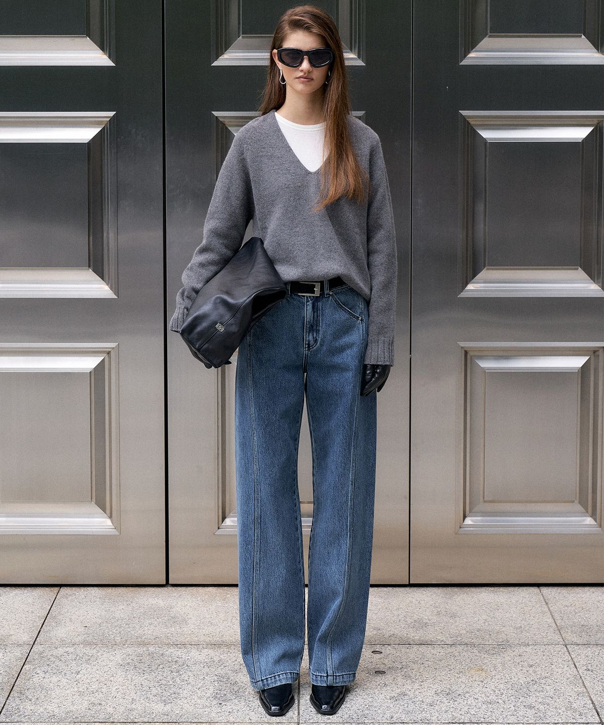 르네제이(RENEJ) V Neck Wool Knit