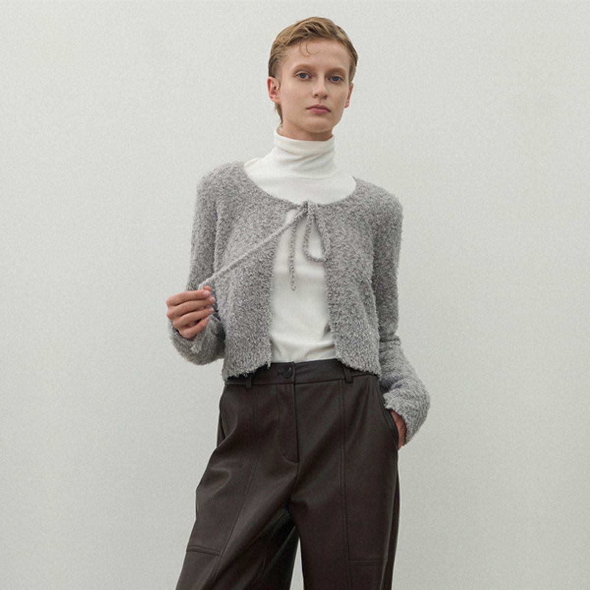 아틀리에 나인(ATELIER NAIN) RIBBON TIE OPEN CARDIGAN(CD-2159)