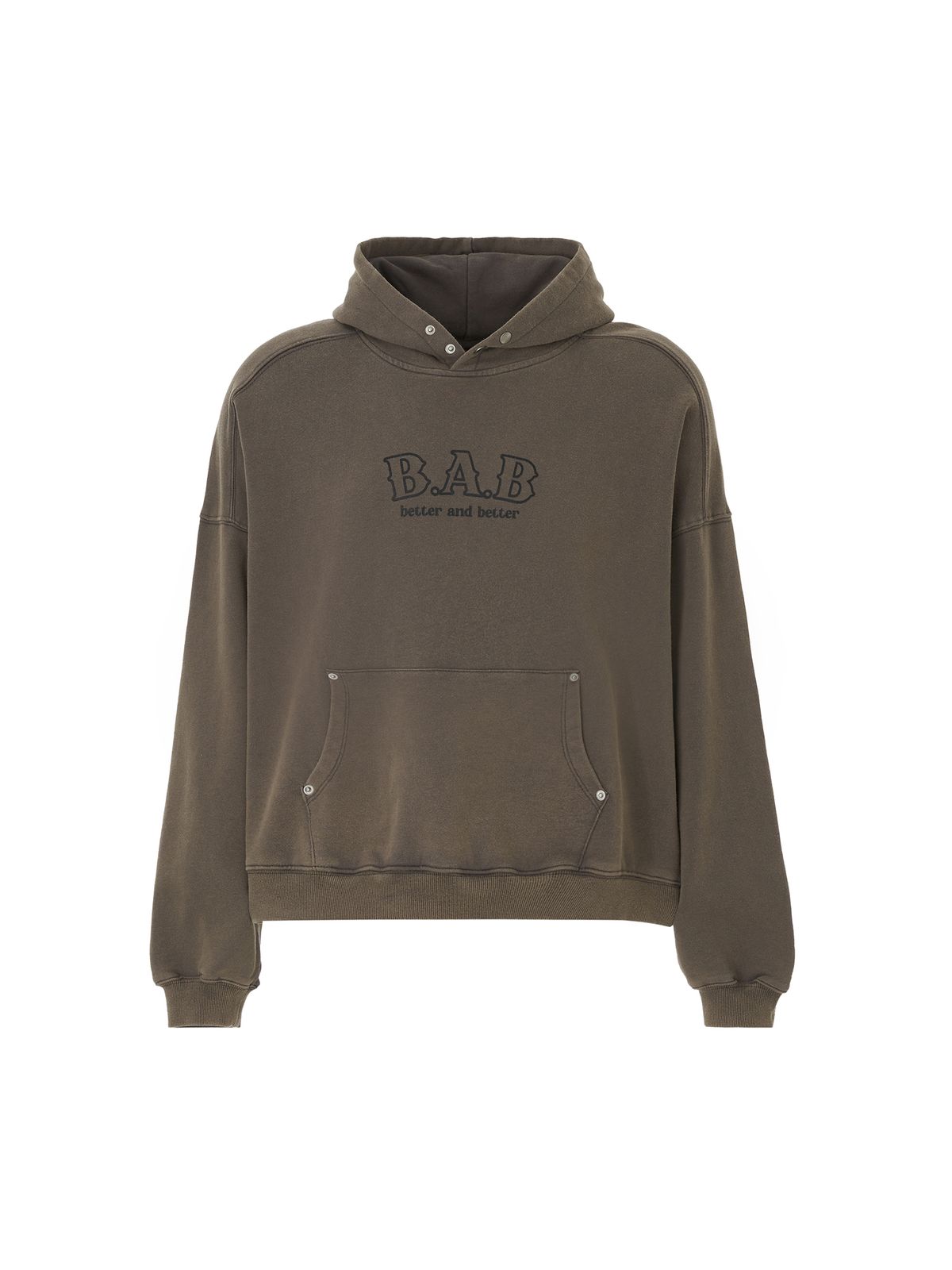 템푸스스튜디오(TEMPUS STUDIO) VINTAGE WASHING RELAXED B.A.B HOODIE [Vintage washing Beige]