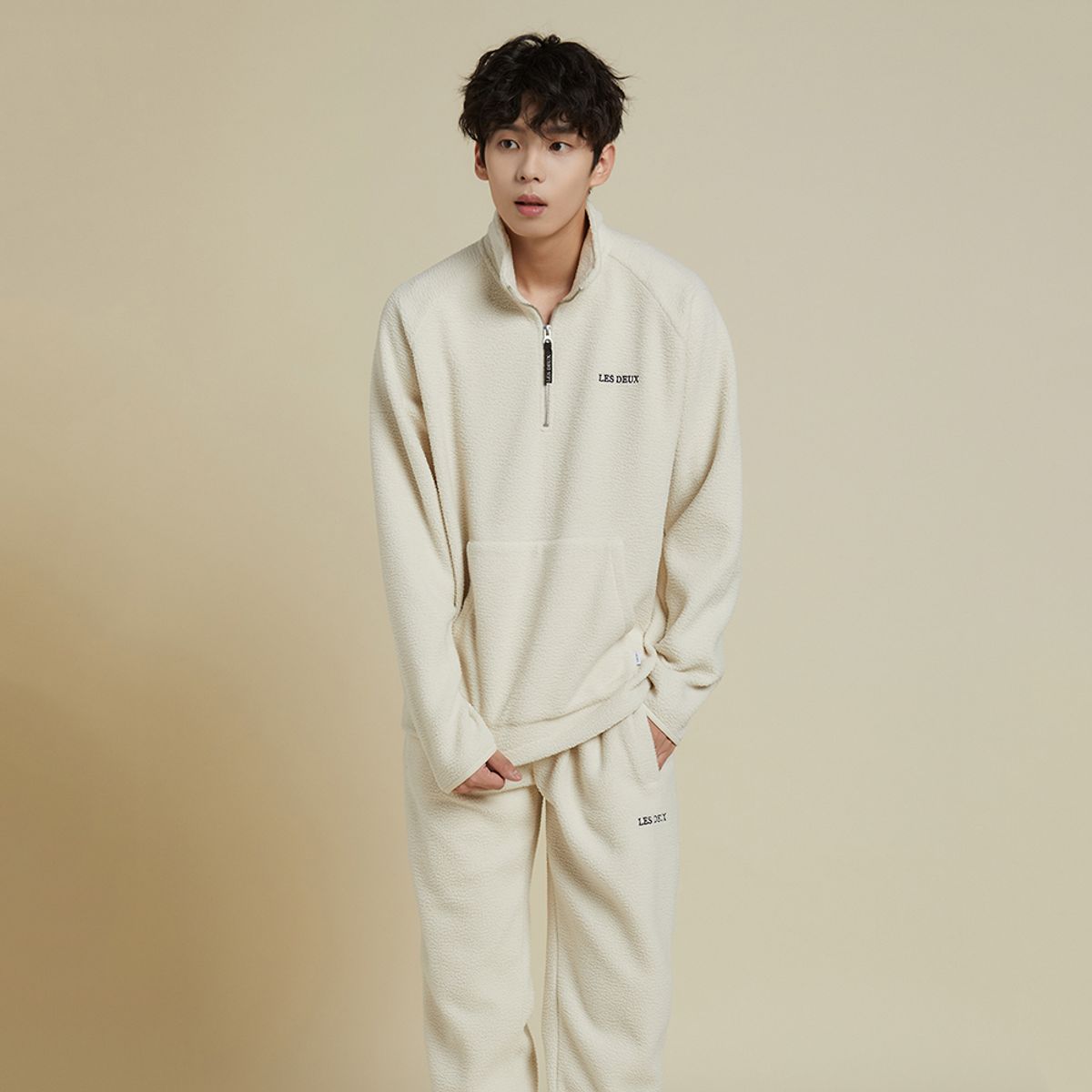 플라즈(PLADS7) DUNCAN PILE HALF-ZIP SWEATSHIRT_M228CTS721M