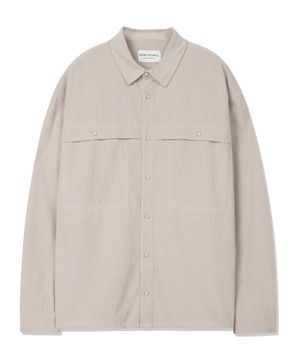 코듀로이 미니멀 포켓 셔츠 [크림]