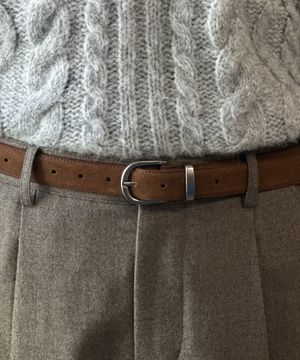 미니멀 스웨이드 벨트 [카멜]