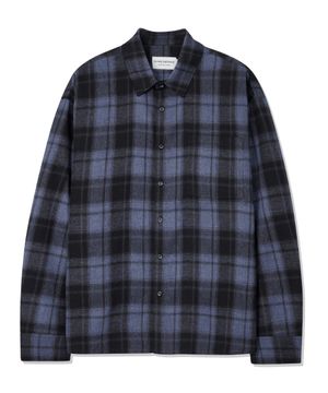 코지 스무스 컬러 체크 셔츠 [블루]