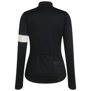 여성용 클래식 롱 슬리브 져지 블랙