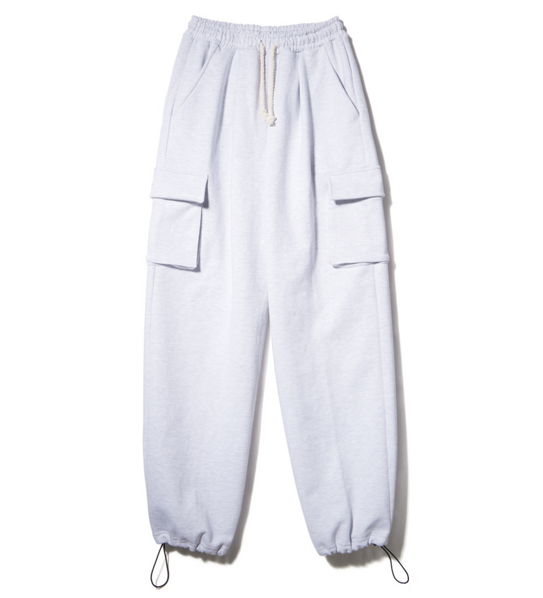 [PRIMATE X FEELENUFF] ROPE CARGO SWEATPANTS ASHGRAY