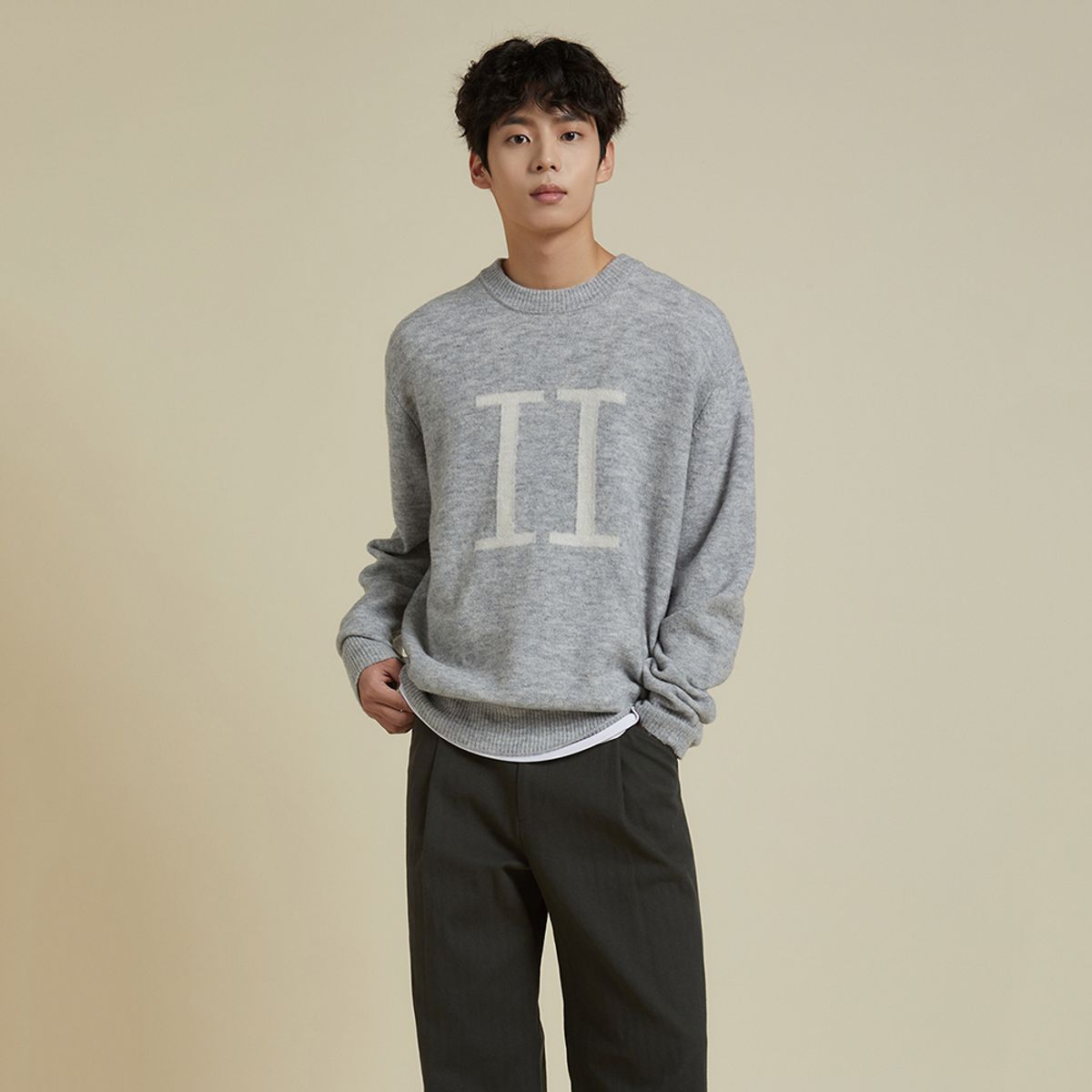 플라즈(PLADS7) ENCORE INTARSIA RECYCLED KNIT_M228CSW723M