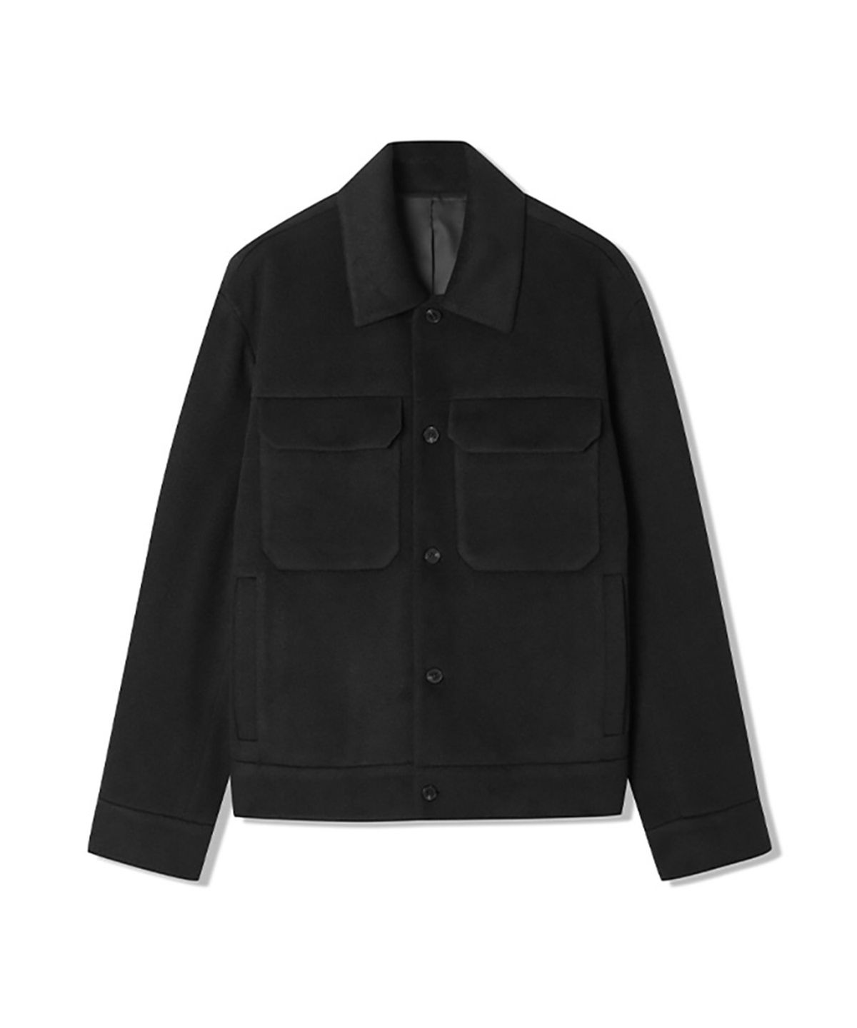 애드호크(ADHOC) 남성 모직 라이크 아웃 포켓 트러커 재킷 (BLACK) (HAAUJ30)