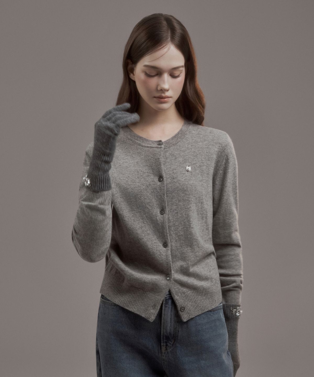 마우솔레움(MAU SOLEUM) Christie Wool Knit Cardigan - Grey