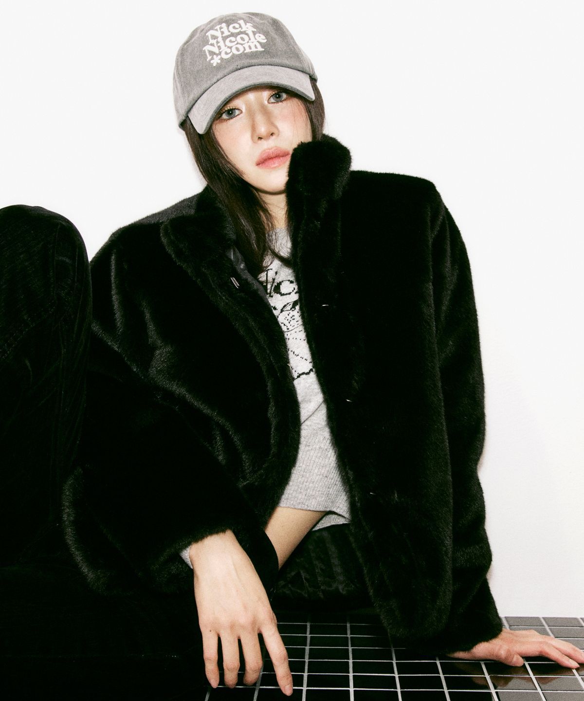 닉앤니콜(NICK&NICOLE) HIGH NECK SOFT FUR JACKET_2 COLOR