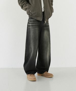 [-6cm 숏버전 추가] M241 벌룬 더블 캣 와이드 팬츠_블랙