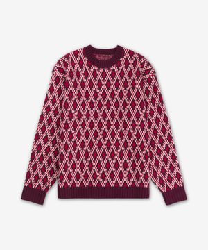 셔틀랜드 크루넥 니트 - 보르도 / PU315BORDEAUX