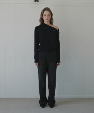 Carter Straight Denim Jean - Dark Grey