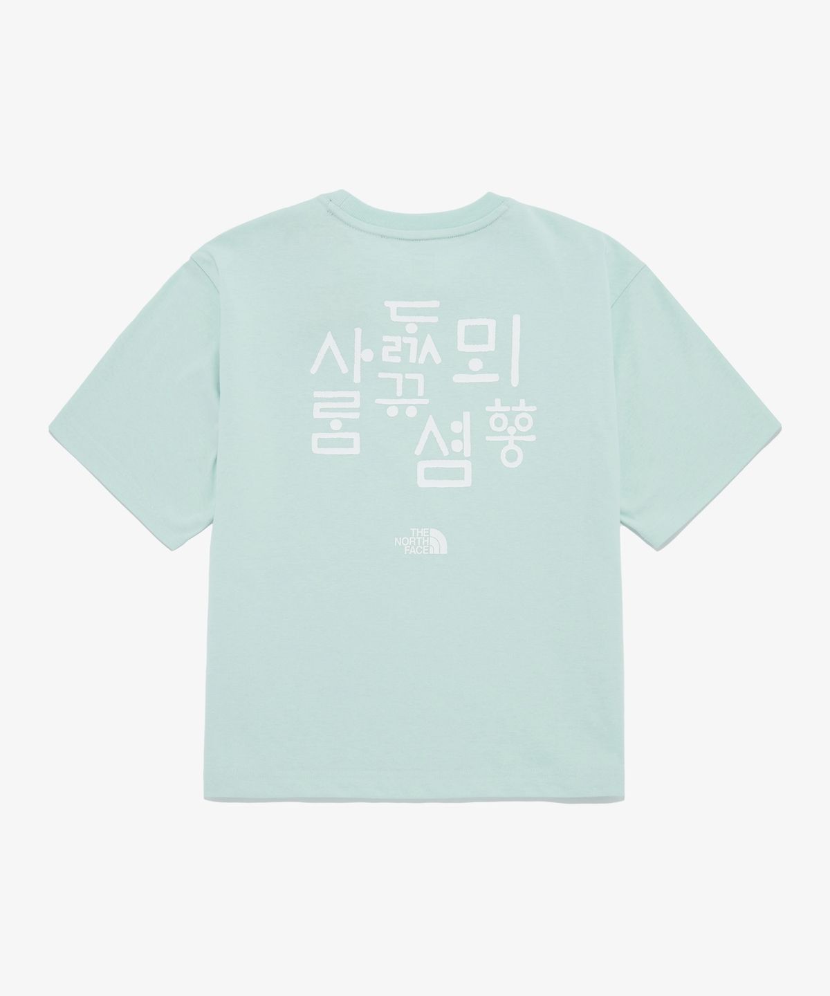 노스페이스(THE NORTH FACE) NT7UR42B 여성 TNF 한글 반팔 라운드티_MINT