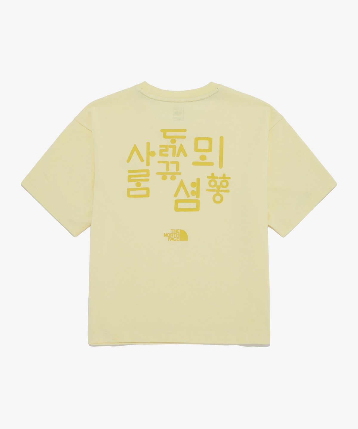 노스페이스(THE NORTH FACE) NT7UR42C 여성 TNF 한글 반팔 라운드티_LIGHT YELLOW