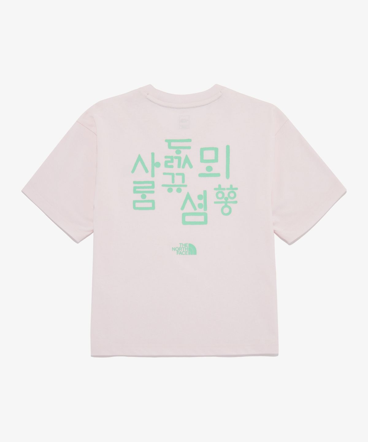 노스페이스(THE NORTH FACE) NT7UR42D 여성 TNF 한글 반팔 라운드티_LIGHT PINK