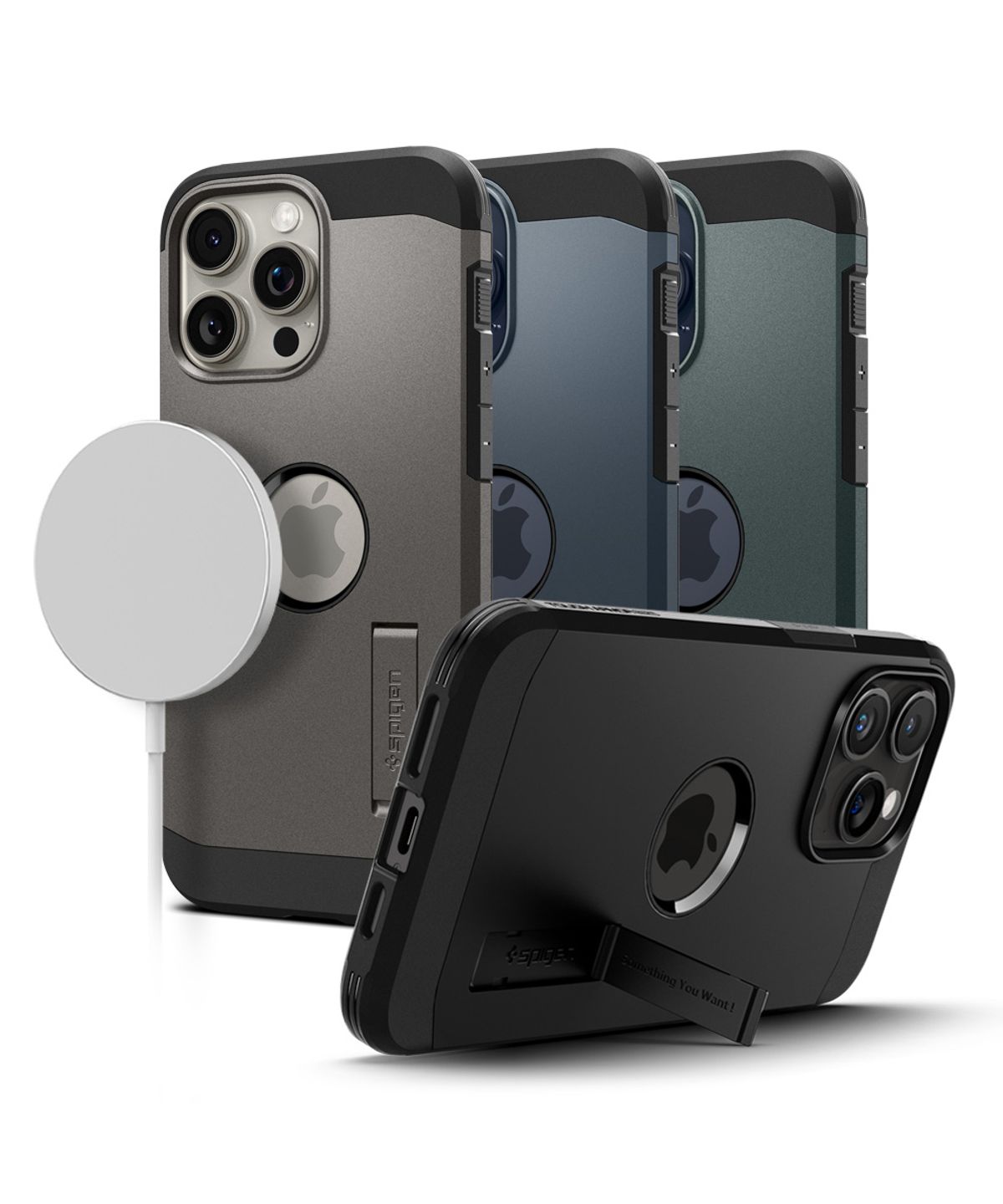 슈피겐(SPIGEN) 아이폰15 프로 맥스 맥세이프 케이스 터프아머 맥핏