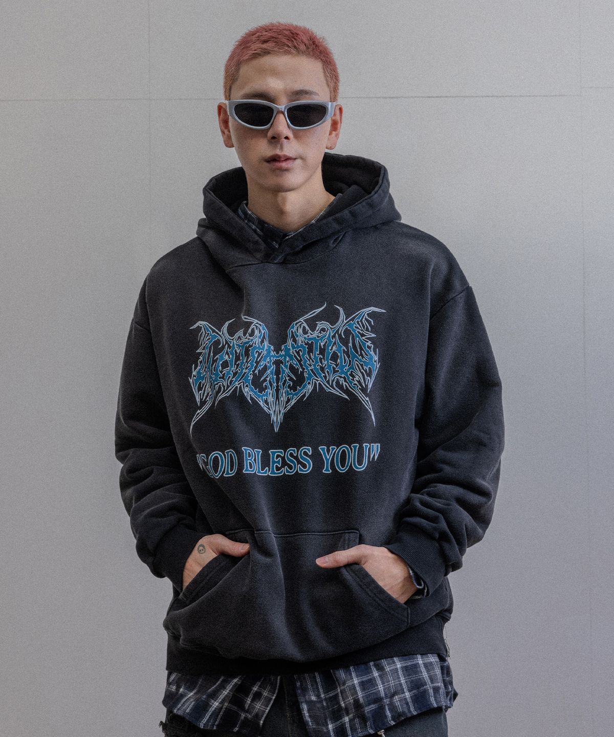 버닝카포네(BURNING CAPONE) BC Stone Washing Hoodie 빈티지블랙