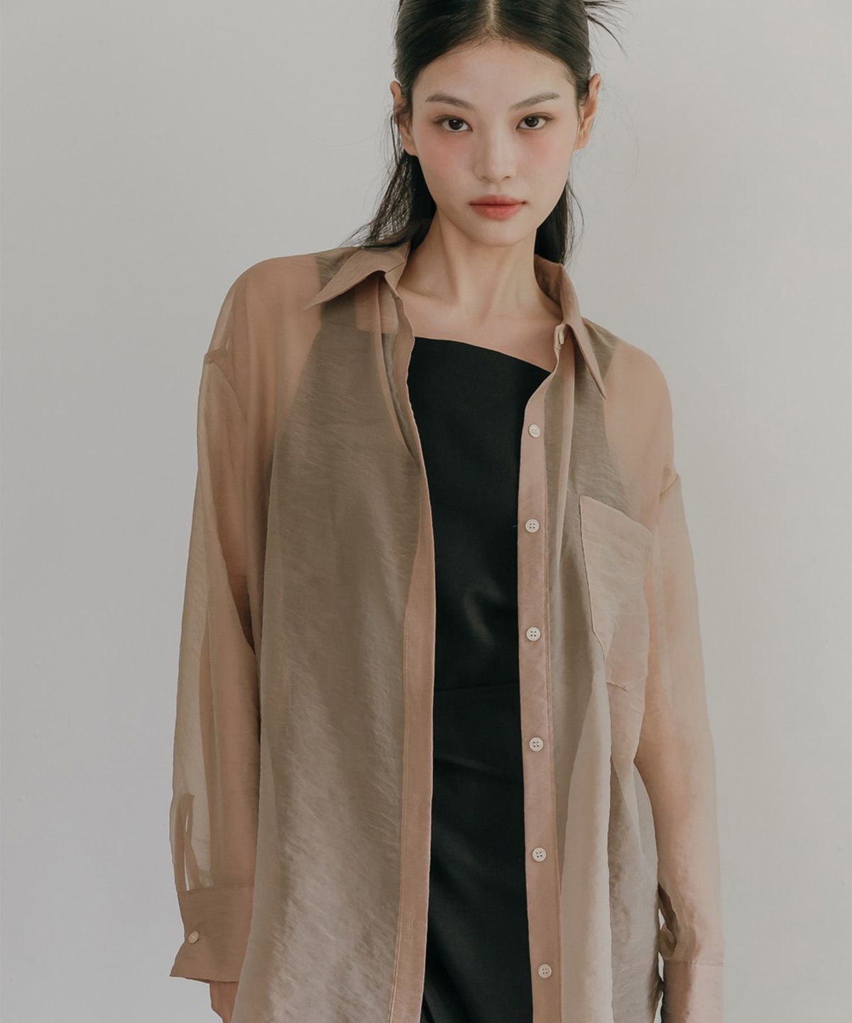 메이버유(MAYVERU) Deia Cross Blouse _ Brown