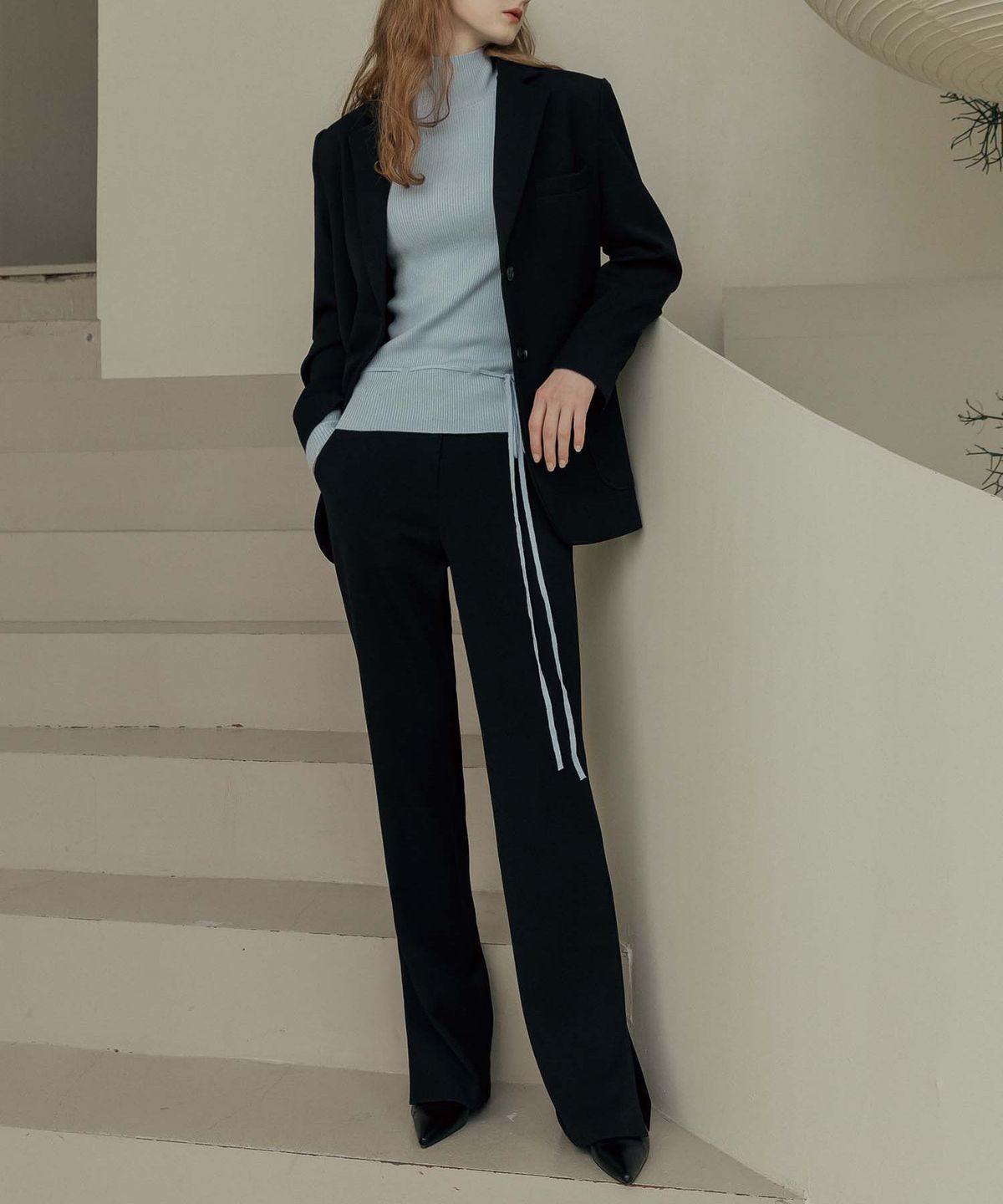 메이버유(MAYVERU) Deva Wool Slim Slacks _ Black