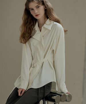 Dakota Belt Blouse _ Ivory