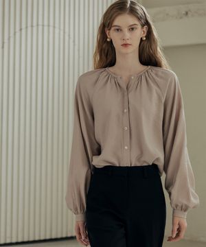 Laurina Shirring Blouse _ Pink