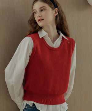 Dreamy Vest Knitwear _ Red