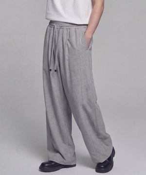 사이드 디테일 와이드 스웻 팬츠 [멜란지그레이/멜란지그레이 기모]