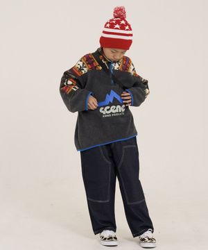 RATN 하이넥 하프집업 폴라플리스 아노락 멜란지