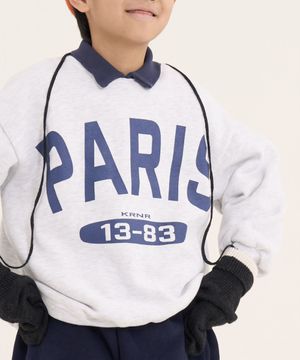 프렌치 원더 카라 양기모맨투맨 화이트멜란