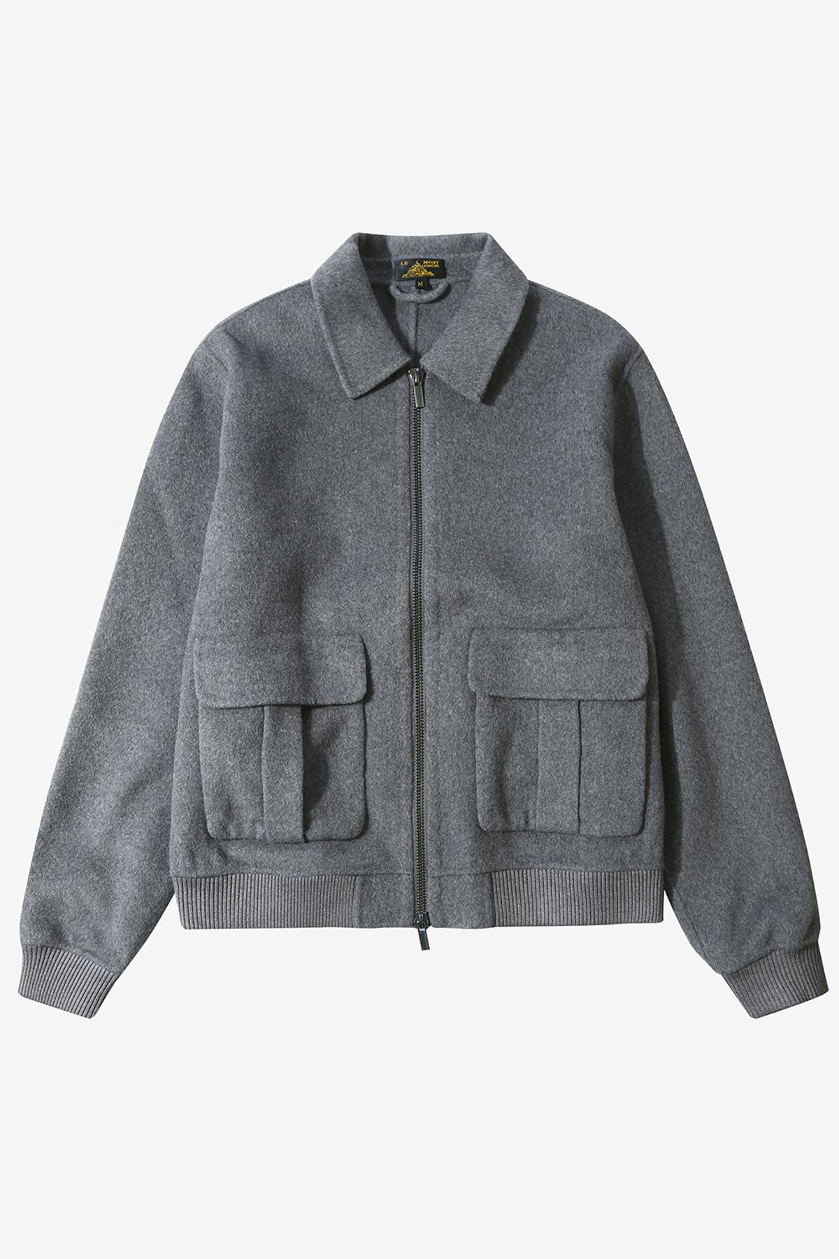르몽생미셸(LE MONT ST MICHEL) MACAU - BOMBER WOOL JACKET_Grey
