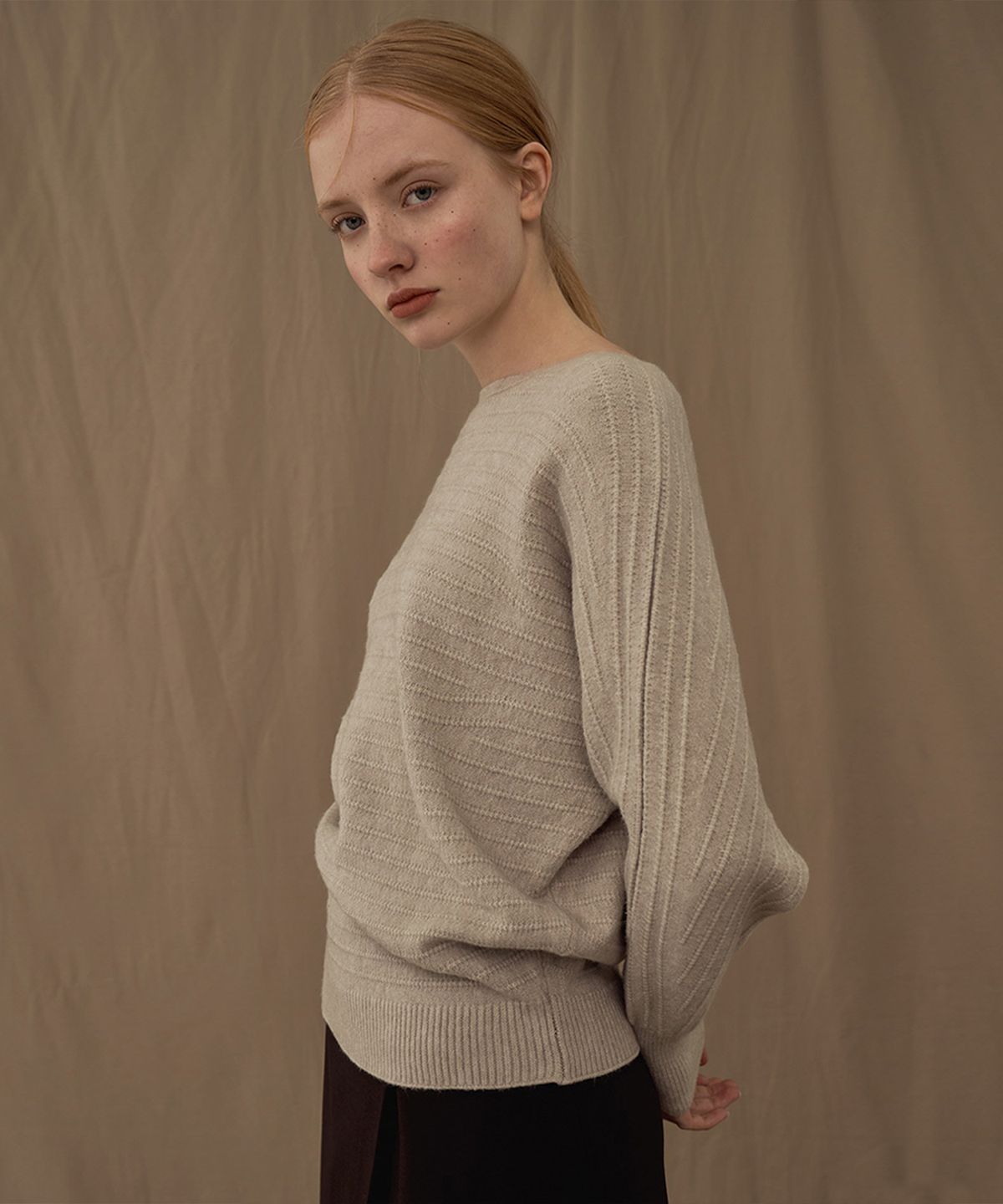 바스카라(VASCARA) Stripe Boat neck Knitwear (7colors)