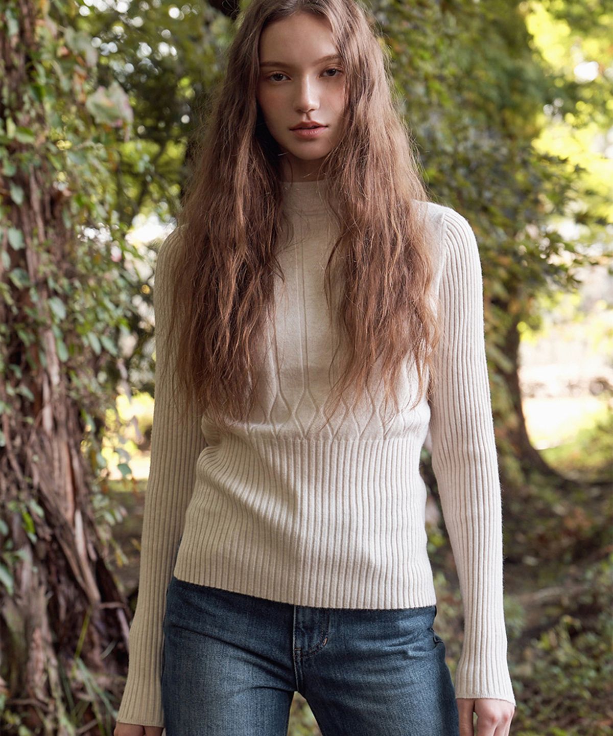 바스카라(VASCARA) DIA Half-neck Knitwear (5colors)