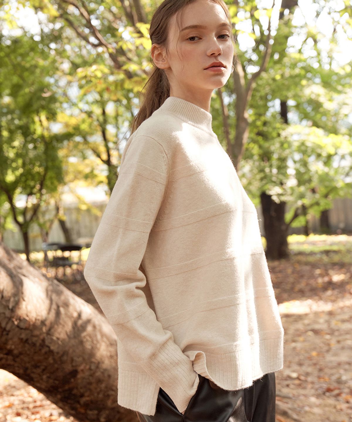 바스카라(VASCARA) Horizon Half-neck Knitwear (4colors)