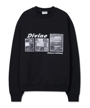 디스터번스 프레임 스웨트셔츠 [블랙]