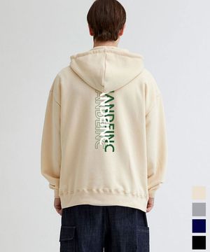 INC 레터링 오버핏 후드티