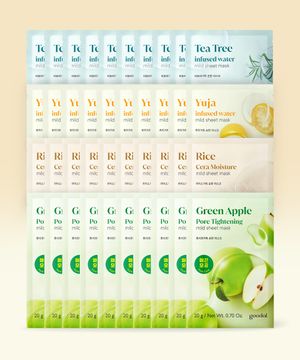 [40pack] 순한 마스크 (녹차/유자/티트리/풋사과/라이스)