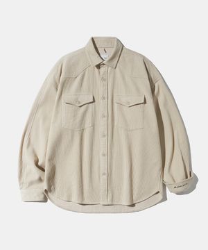 Western Corduroy Washing Shirt S164 Cream Bone