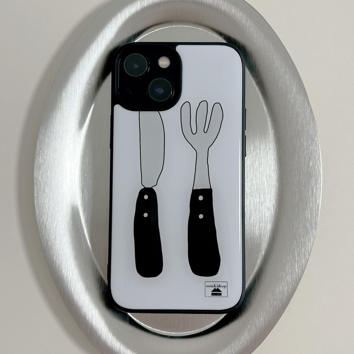 소우에이(SOUA) fork knife case (black) 에폭시 범퍼케이스 [글로시/맥세이프]