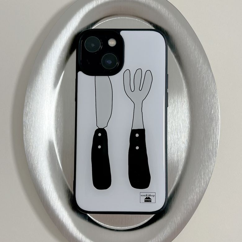 fork knife case (black) 에폭시 범퍼케이스 [글로시/맥세이프]