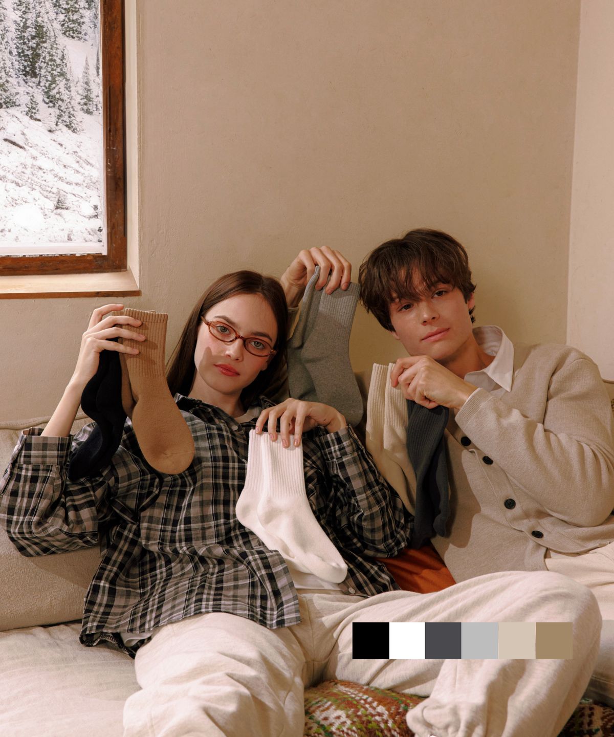 리투(li2) [3 PACK] 웜 기모 데일리 크루 삭스