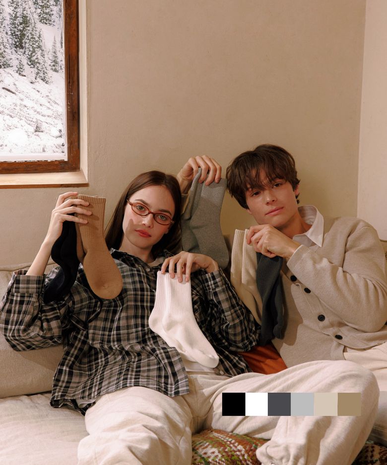 [3 PACK] 웜 기모 데일리 크루 삭스