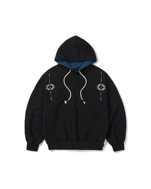 Chimayo stitch hoodie / Black