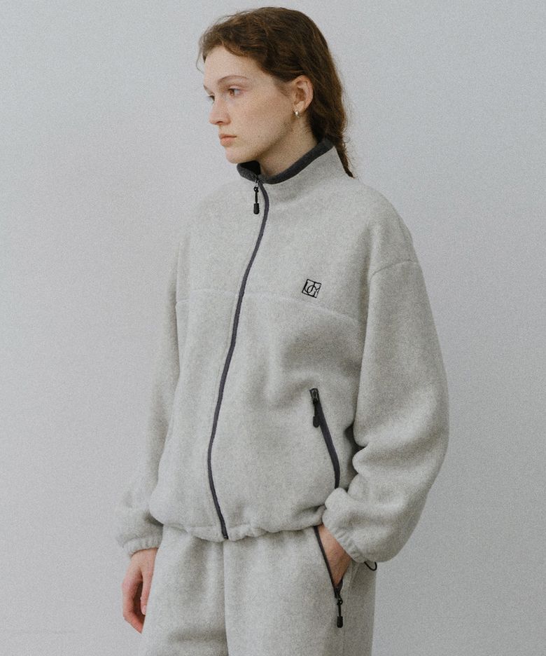 Emblem fleece zip-up